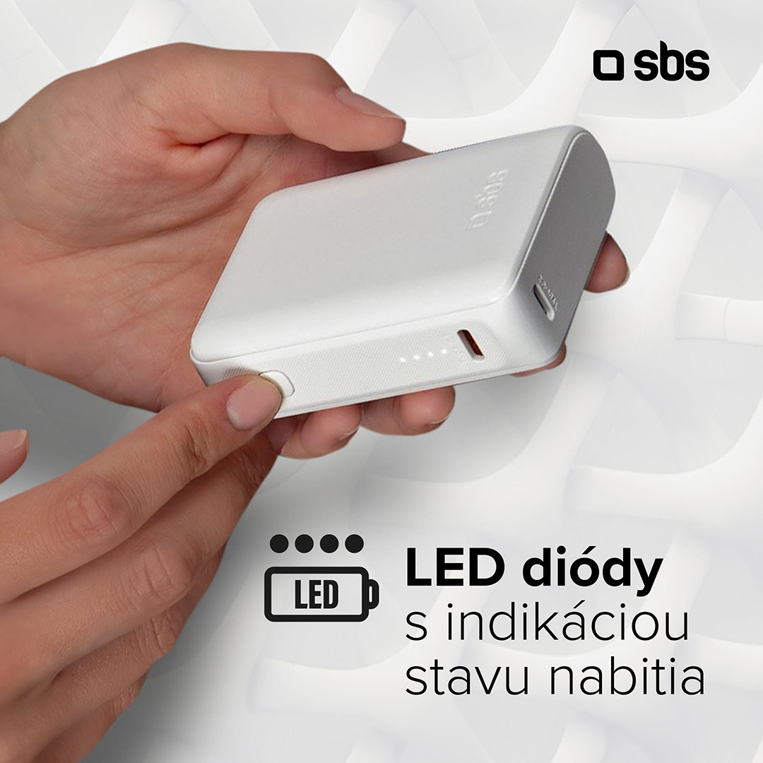 Powerbank SBS 20 000 MAh - Écran LCD, Power Delivery 20W, Double Charge, Compacte Et Portable Avion